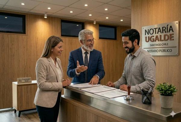 Firma de contrato de promesa de compraventa con notario